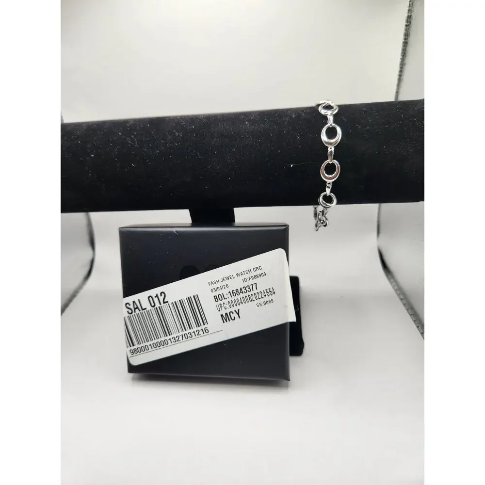 Beaux Bijoux Silver Circle Link Bracelet New